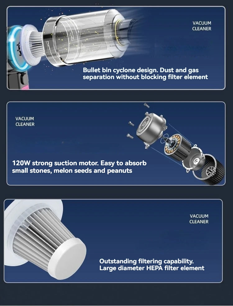 3in1 Vacuum Cleaner Model no. AS-228 Big Box with High Power & Big Battery🔋 High Quality