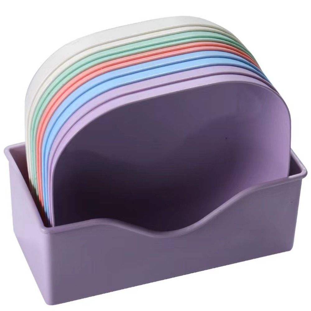 10pcs Square Plates, Portable Food Plate Set, Durable Plastic, for Outdoor, Snack and Breakfast Snack tray with base storage box