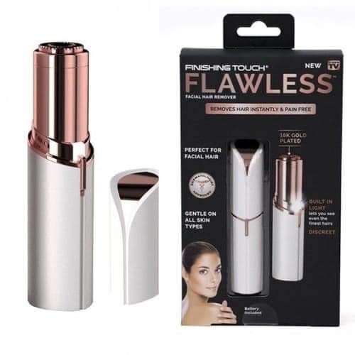 FLAWLESS FACIAL HAIR REMOVER RECHARGEABLE REMOVE HAIR INSTANTLY & PAIN