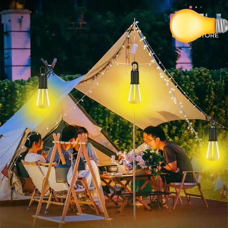 Rechargeable Camping Hanging Bulb Type C charging