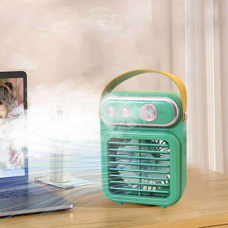 Portable Retro Spray Mini Fan Silent UBS Charging Outdoor Water Replenishment Three-speed Electric Fan