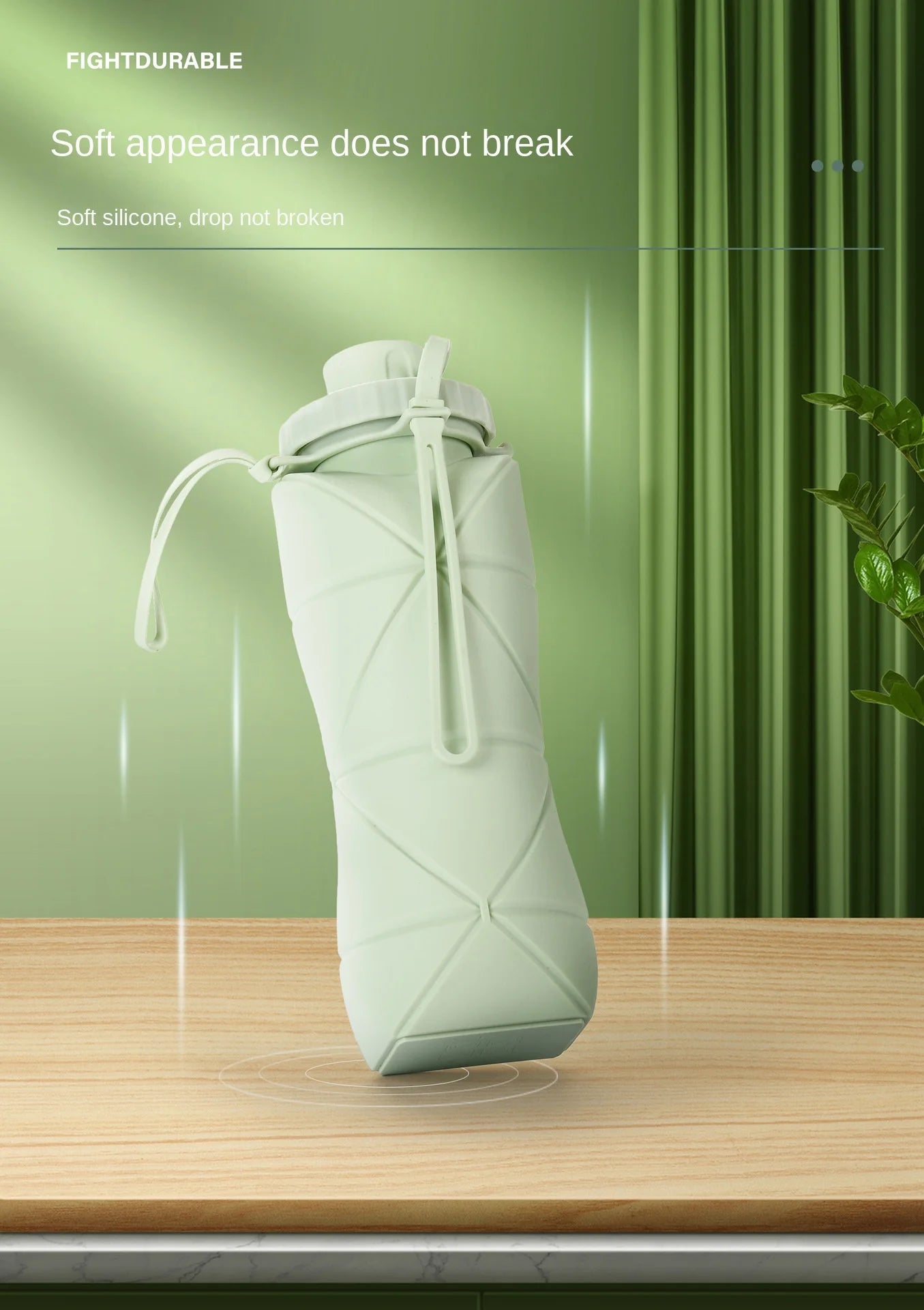 Silicone Folding Water Cup Portable Cycling Water Cup Bicycle Water Bottle